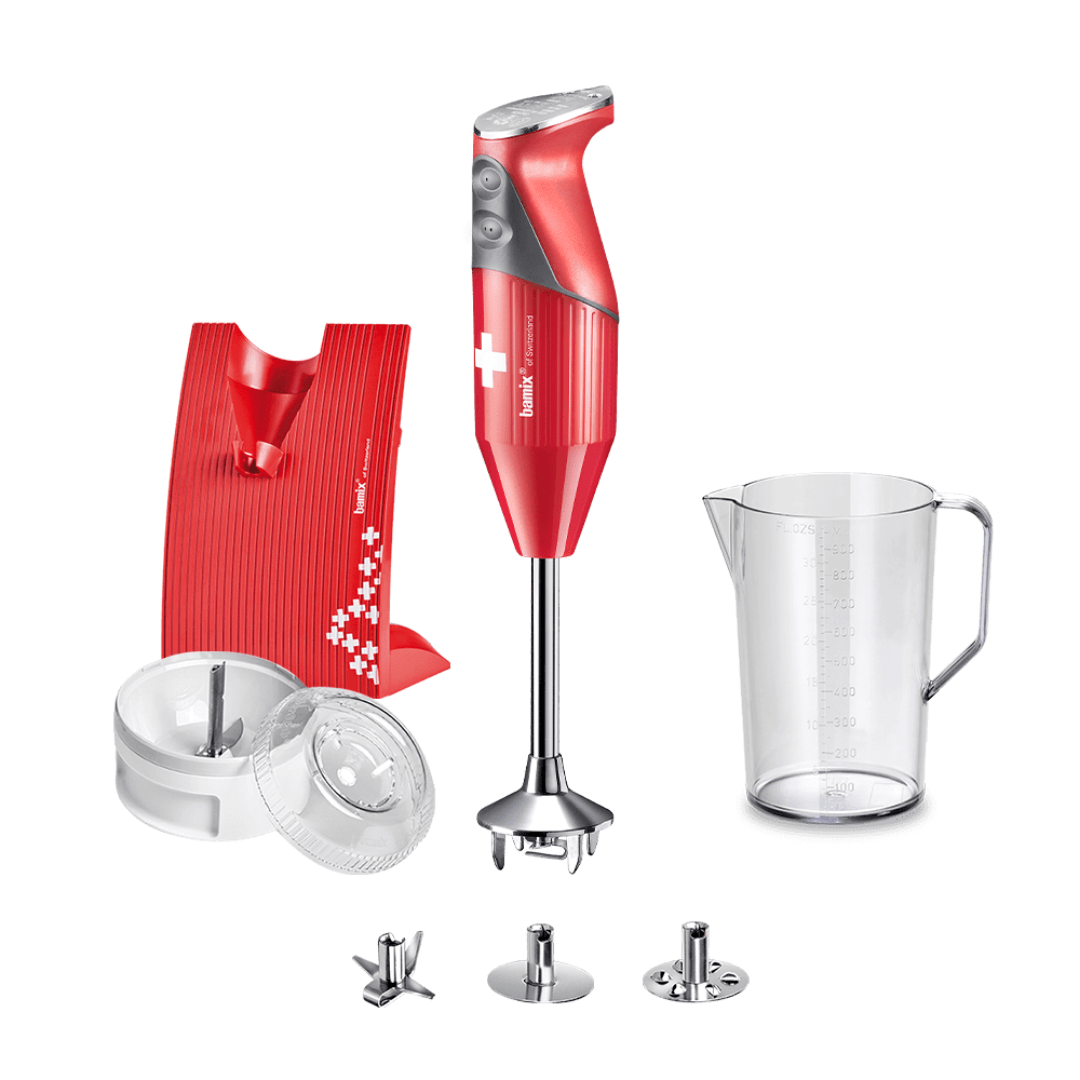 BAMIX CLASSIC STICK BLENDER 76011 RED SWISS MADE 20 YR MOTOR WTY HEIDELBERG